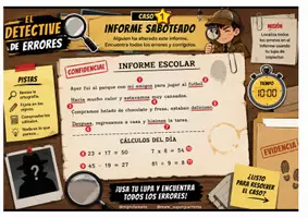 Vista previa - Refuerzo / NEE / Materiales de apoyo - Detectives de errores CASTCAT (1) - página 2