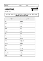 Vorschau - Arbeitsblätter - Opposites (Adjectives): Vocabulary (English) - Seite 2
