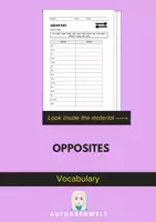 Vorschau - Arbeitsblätter - Opposites (Adjectives): Vocabulary (English) - Deckblatt