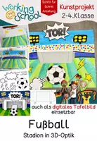 Vorschau - Mal- und Bastelvorlagen - Fußball WM 2026 | Kunst | Fußballstadion - Deckblatt