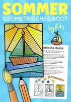 Vorschau - Stundenentwürfe - Geometrische Boote - Kunstidee für den Sommer ⛵️ - Deckblatt