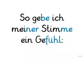 Vorschau - Poster - Merkposter: Sprechen (Gefühle mit der Stimme zeigen) - Deckblatt
