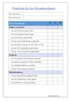 Vorschau - Arbeitsblätter - Checkliste für die Schreibkonferenz - Deckblatt