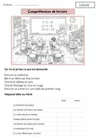 Aperçu - Feuilles d'exercices - Fiches de Lecture et Compréhension : CP-CE1 - Page 3