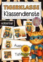 Vorschau - Anderer Materialtyp - Tigerklasse Klassendienste Klassentier Tiger - Deckblatt