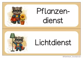 Vorschau - Anderer Materialtyp - Waschbärenklasse Klassendienste Klassentier Waschbär - Seite 2