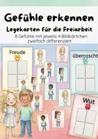 Vorschau - Stundenentwürfe - Gefühle erkennen & zuordnen – Legekarten in 2 Differenzierungsstufen - Freiarbeit - Sprachförderung für Kita, Vorschule, Grundschule Klasse 1 bis 4 - Deckblatt