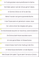 Vorschau - Arbeitsblätter - FREEBIE: Satzstreifen zur Groß- und Kleinschreibung - Seite 1