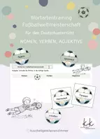 Vorschau - Arbeitsblätter - Wortartentraining Fußballweltmeisterschaft - Deckblatt