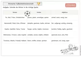 Vorschau - Arbeitsblätter - Wortartentraining Fußballweltmeisterschaft - Seite 3