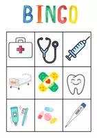 Vorschau - Spiele - Bingo zum Thema Spital / Körper - Deckblatt