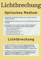 Vorschau - Präsentationen/Tafelbilder - Lichtbrechung - Merkblatt + Präsentation + Quiz! - Deckblatt
