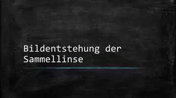 Vorschau - Präsentationen/Tafelbilder - Bildentstehung der Sammellinse - Merkblatt + Präsentation + Quiz! - Seite 1