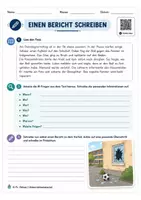 Vorschau - Arbeitsblätter - Bericht schreiben – Arbeitsblatt & Formulierungshilfen - Seite 1