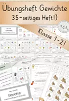 Vorschau - Arbeitsblätter - Gewichte Klasse 1–2 – Lernheft zu Gramm & Kilogramm - Deckblatt