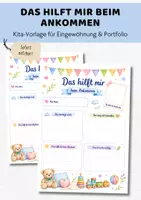 Vorschau - Arbeitsblätter - Steckbriefe Kita & Kindergarten 3er Set | "Das bin ich" Vorlagen Portfolio | DIN A4 Format - Seite 3