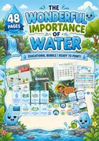 Vista previa - Juegos / Gamificación - Libro y pack de actividades y juegos montessori para aprender vocabulario del agua en Inglés - Portada