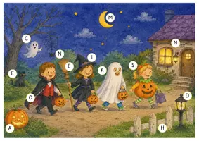 Vorschau - Arbeitsblätter - Lesespur Halloween (3-fach differenziert) - Deckblatt