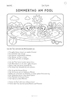 Vorschau - Arbeitsblätter - 3 - Lesen und Malen Sommer - Differenzierung und Lösung - Seite 3