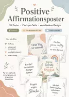 Vorschau - Poster - Positive Affirmationsposter – 35 stärkende Poster für Selbstvertrauen, Growth Mindset & positives Klassenklima - Deckblatt