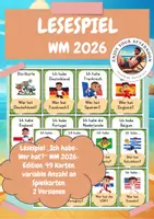 Vorschau - Spiele - Fußball WM 2026 - Lesespiel - Deckblatt