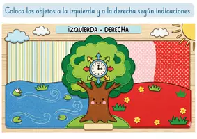 Vista previa - Tarjetas / Manipulativos - DICTADO ESPACIAL IZQUIERDA - DERECHA - página 1