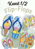 Vorschau - Mal- und Bastelvorlagen - Sommerliche Flip Flops I Kunst 1-2 - Deckblatt