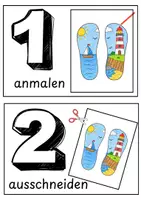 Vorschau - Mal- und Bastelvorlagen - Sommerliche Flip Flops I Kunst 1-2 - Seite 3