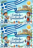 Vorschau - Mal- und Bastelvorlagen - Griechenland - Mini Buch Sachunterricht - Seite 1