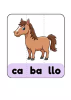 Vista previa - Tarjetas / Manipulativos - PUZLES DE ANIMALES Y SÍLABAS - página 2