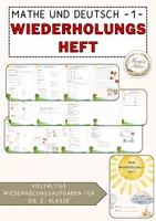 Vorschau - Arbeitsblätter - Sommer-Wiederholungs-Heft -1-, mit Lösungen, editierbar - Seite 1
