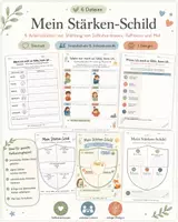 Vorschau - Arbeitsblätter - Mein Stärken-Schild – stärkende Arbeitsblätter für Selbstvertrauen, soziales Lernen und innere Stärke (growth mindset / positive Affirmationen) - Deckblatt