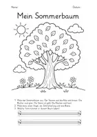 Vorschau - Arbeitsblätter - Mein Sommerbaum SU Klasse 1 - Deckblatt
