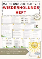 Vorschau - Arbeitsblätter - Sommer-Wiederholungs-Heft -2-, mit Lösungen, editierbar - Deckblatt
