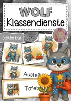 Vorschau - Anderer Materialtyp - Wolfklasse Klassendienste Klassentier Wolf - Deckblatt