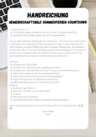 Vorschau - Mal- und Bastelvorlagen - Sommer Ferien Countdown Gemeinschaftsbild Kooperatives Poster - Seite 2