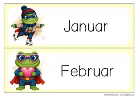 Vorschau - Anderer Materialtyp - Froschklasse Tafelkalender Klassentier Frosch Superhelden - Seite 1
