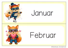 Vorschau - Anderer Materialtyp - Fuchsklasse Tafelkalender Klassentier Fuchs Superhelden - Seite 1