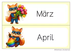 Vorschau - Anderer Materialtyp - Fuchsklasse Tafelkalender Klassentier Fuchs Superhelden - Seite 3