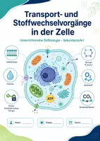 Vorschau - Arbeitsblätter - Transport- und Stoffwechselvorgänge in der Zelle – Unterrichtsreihe Zellbiologie - Deckblatt