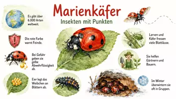 Vorschau - Arbeitsblätter - Arbeitsblatt "Marienkäfer" + Onlineübung & MP3 + Infografik - Seite 2