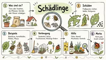 Vorschau - Arbeitsblätter - Arbeitsblätter zum Thema "Schädlinge" + Lösung & MP3 + Mindmap + Infografik - Seite 1
