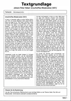 Vorschau - Arbeitsblätter - Kalendergeschichte Klasse 7 | Johann Peter Hebel - Seite 1