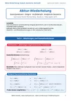 Vorschau - Arbeitsblätter - Abitur-Wiederholung: Analysis, Geometrie, Stochastik | Gymnasium BaWü (Basiskurs) - Deckblatt