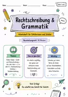 Vorschau - Stundenentwürfe - Rechtschreibung & Grammatik im Berufskolleg – Doppelstunde für Ausbildungsvorbereitung, Praktikum & Bewerbung - Deckblatt