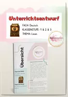 Vorschau - Stundenentwürfe - Unterrichtsentwurf Lesespur - Leseabenteuer Deutsch: Sofort umsetzbar - 1. bis 3. Klasse möglich (6fach differenziert) - Lesen mit Kompetenzexegese - Deckblatt