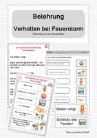 Vorschau - Arbeitsblätter - Belehrung Verhalten bei Feueralarm 1.+2. Klasse - Deckblatt