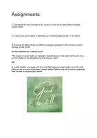 Vorschau - Test - 2 Klausurvorschläge mit EWH, digital age, social media, mental health, Abitur Englisch, mock exam - Seite 1