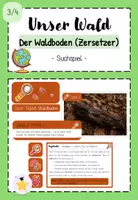 Vorschau - Spiele - Materialpaket: Spiele zu den Lebewesen im Wald (Kreislauf) - Seite 1