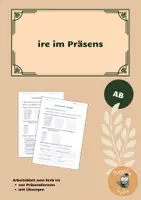 Vorschau - Arbeitsblätter - Latein ire im Präsens Arbeitsblatt - Deckblatt